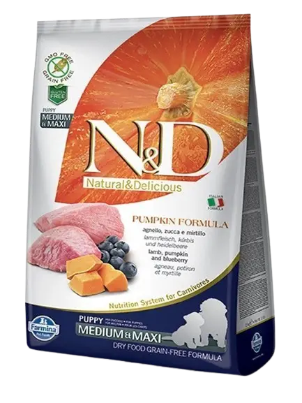 Dog N&D Pumpkin Lamb & Blueberry Puppy Medium/Maxi 2,5 kg