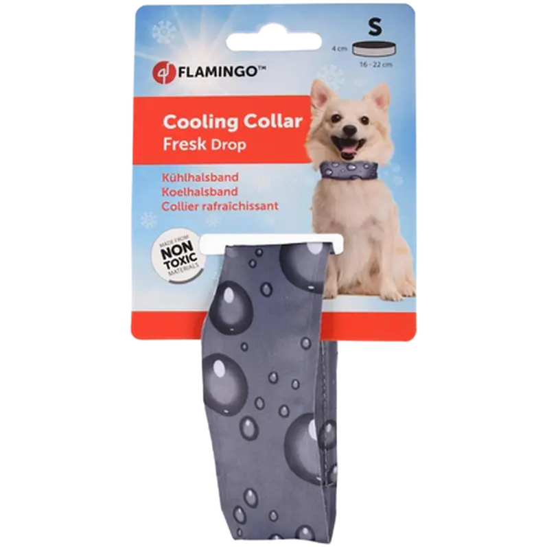 Cooling Collar Fresk Drop Grey S 16-22cm