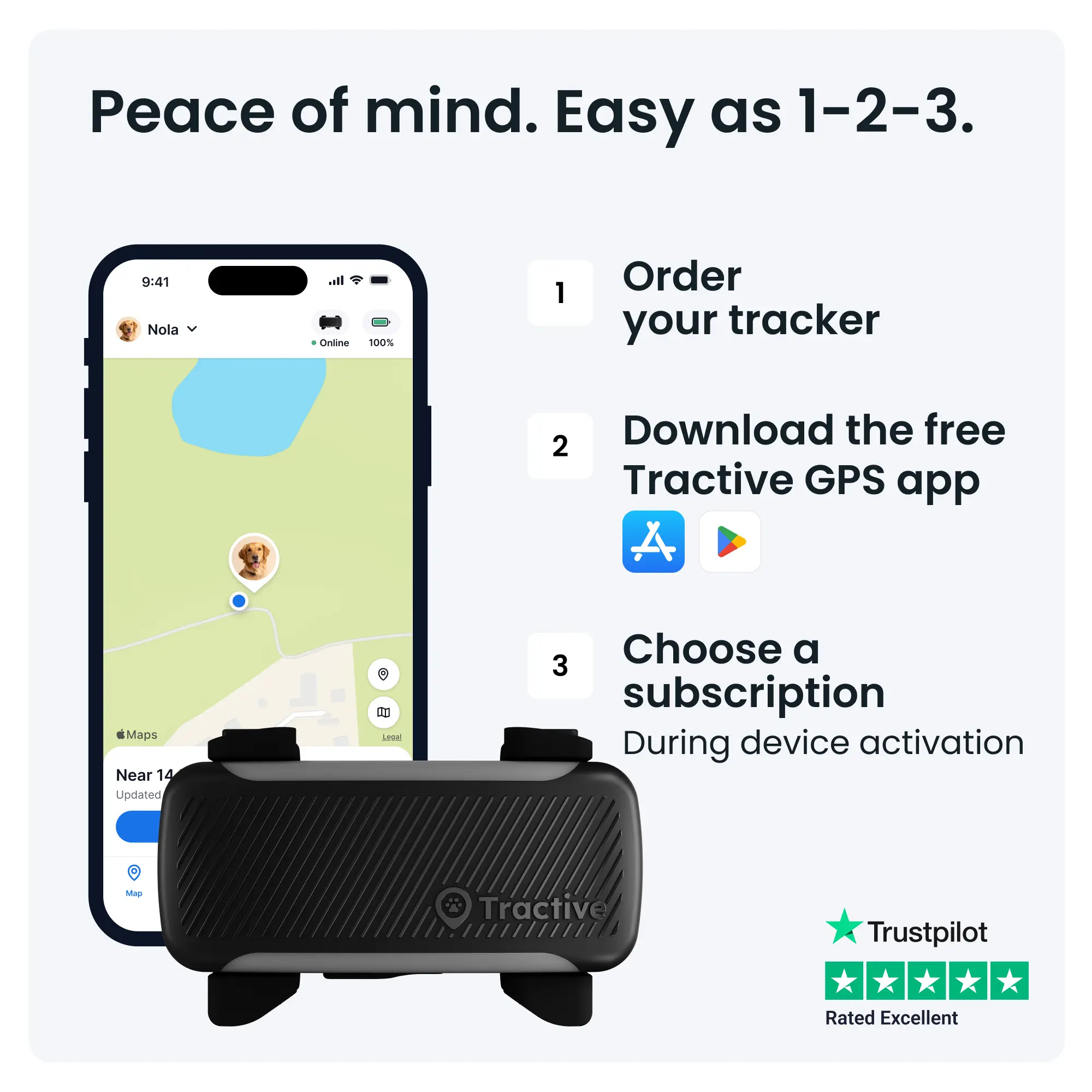 Tractive DOG 6 XL GPS-tracker svart