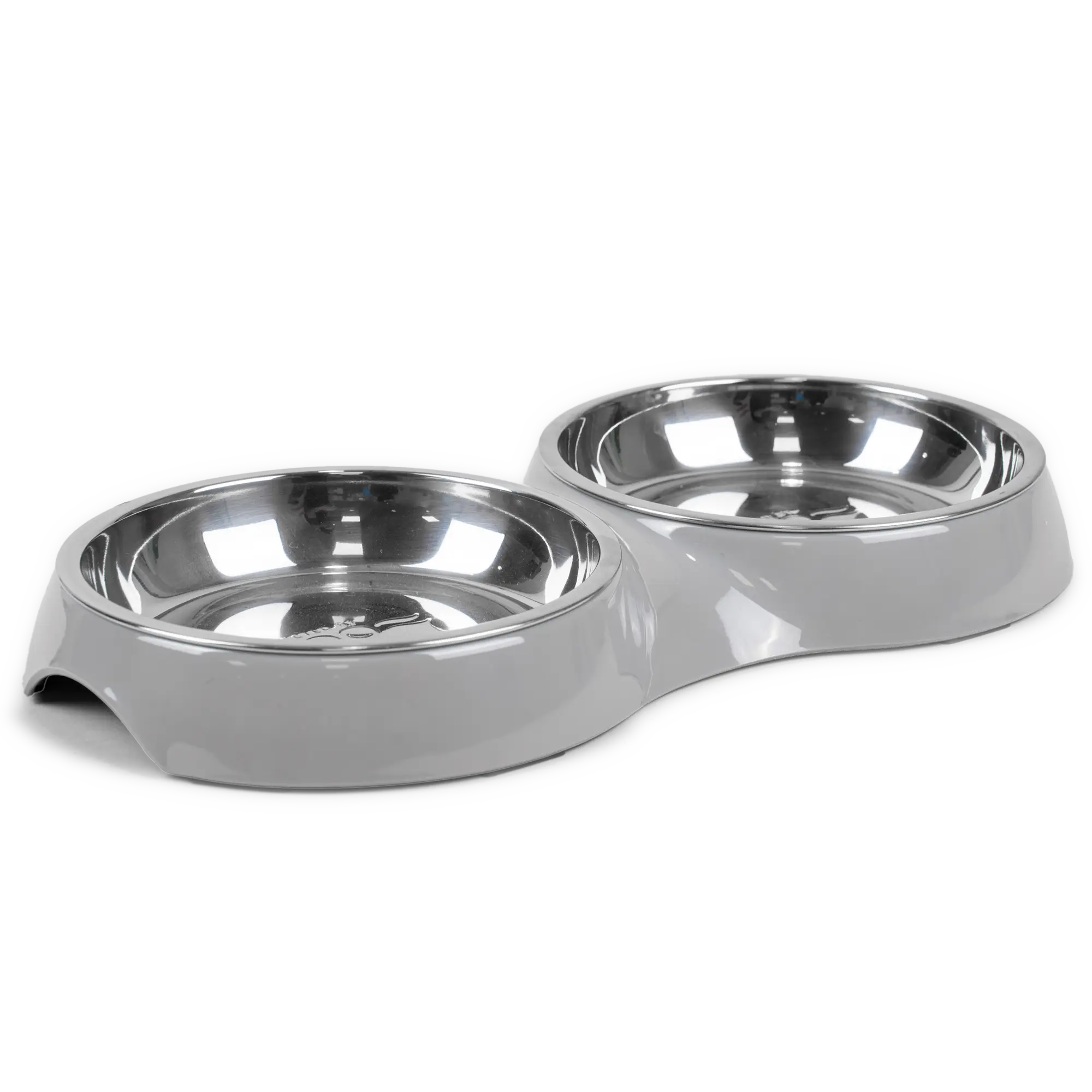 Kattmatbar Solid Grå S/M, 2x200ml, 28x15x3cm