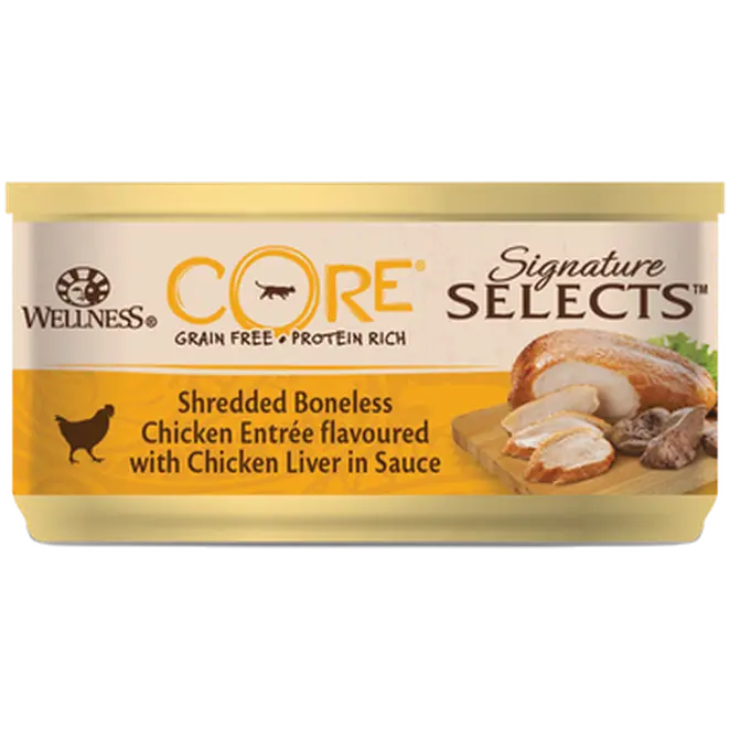 Cat Adult Signature Selects Shredded Chicken & Chicken Liver Wet
