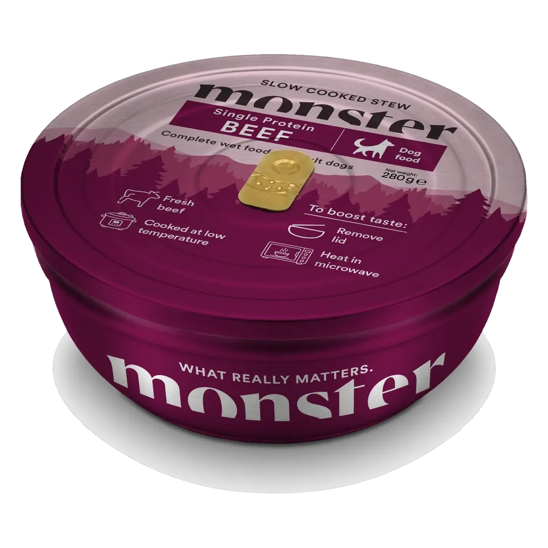 Monster Våtfôr Slow Cooked Stew Storfekjøtt 280 g