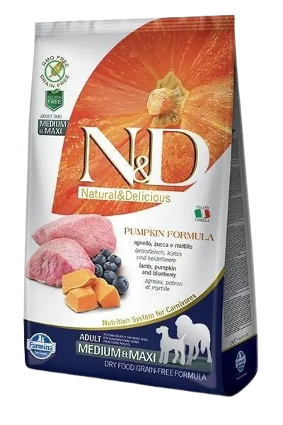 Dog N&D Pumpkin Lamb & Blueberry Adult  Medium/Maxi 12kg