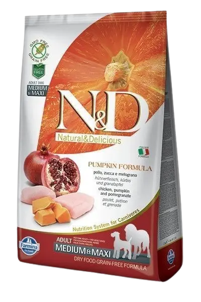 N&D Pumpkin Chicken & Pomegranate Adult Medium/Maxi 2,5 kg