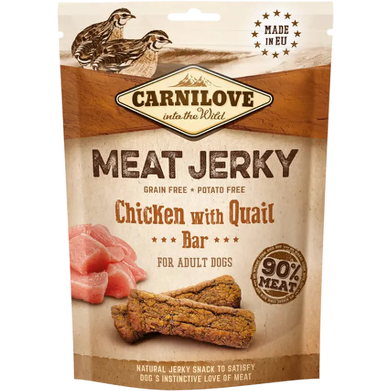 Jerky kylling med vaktelbar 100 g