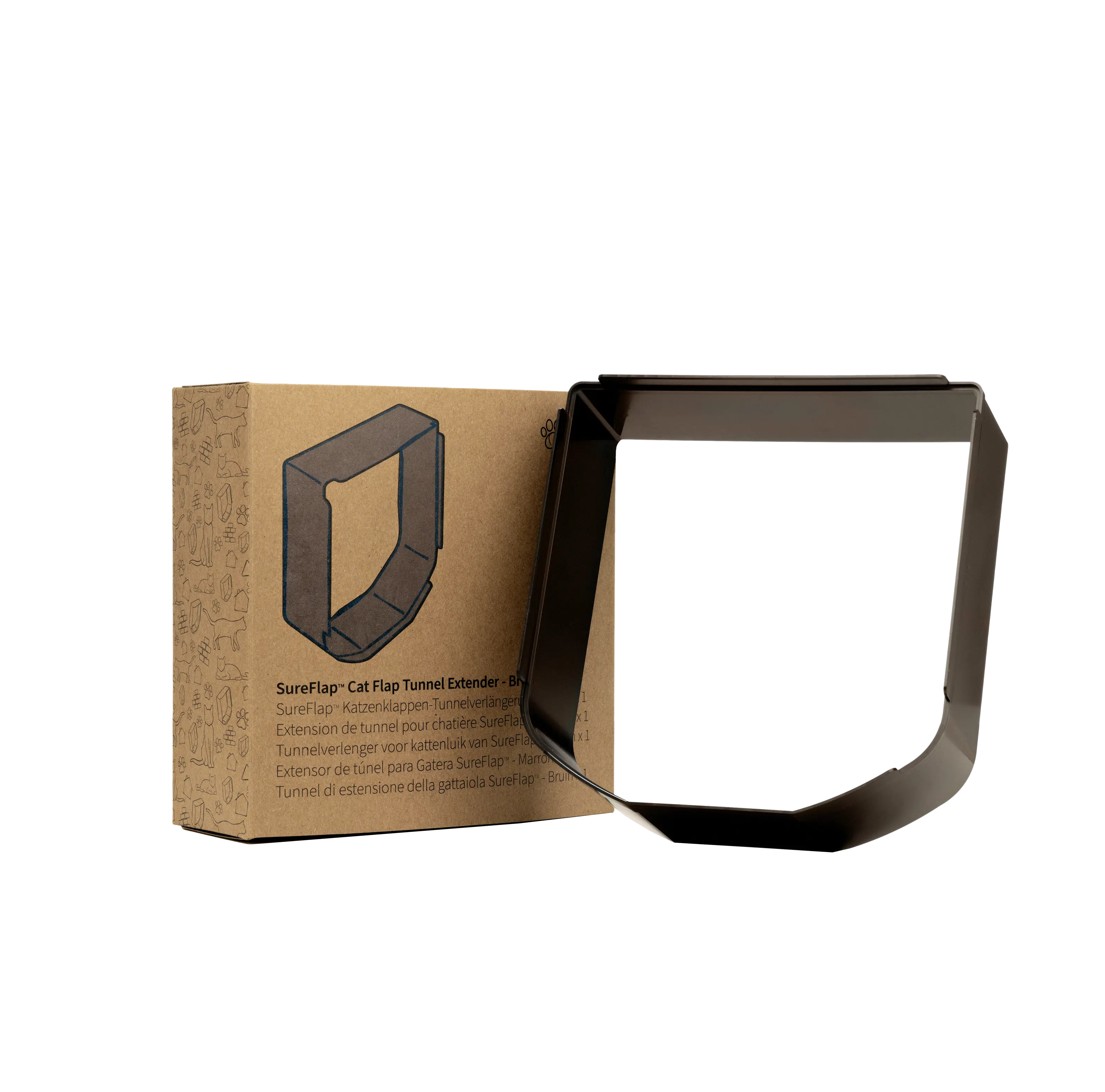 Cat Flap Tunnel Extender - Ruskea