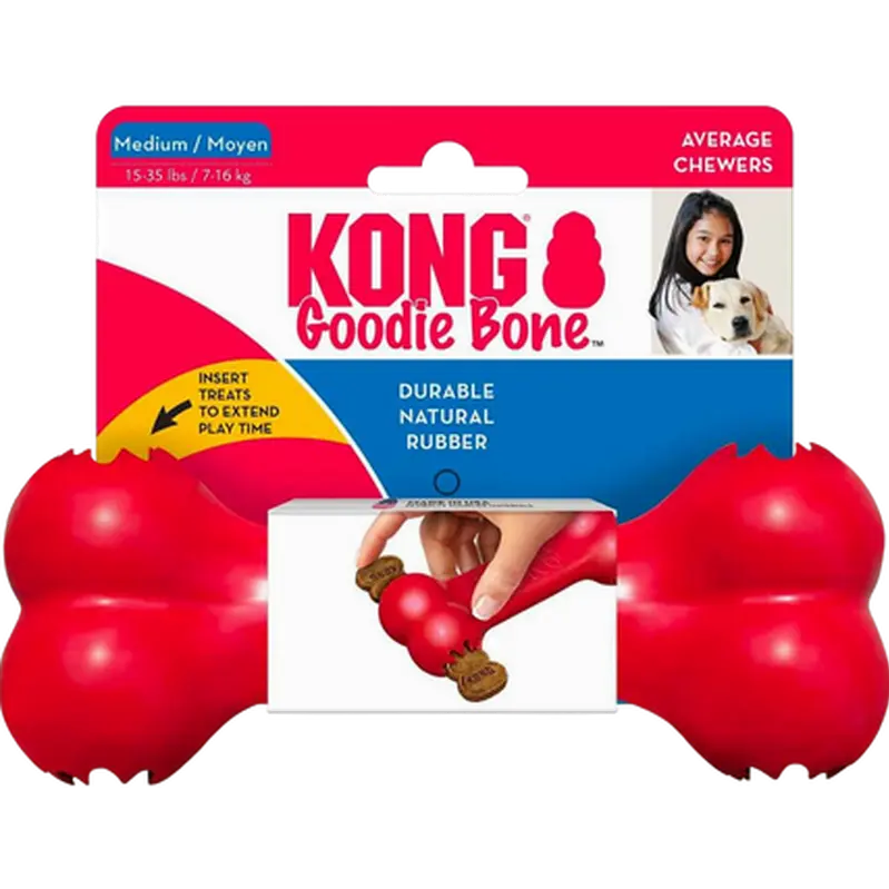 KONG Classic Goodie Bone Hundespielzeug aus Gummi, 230 g