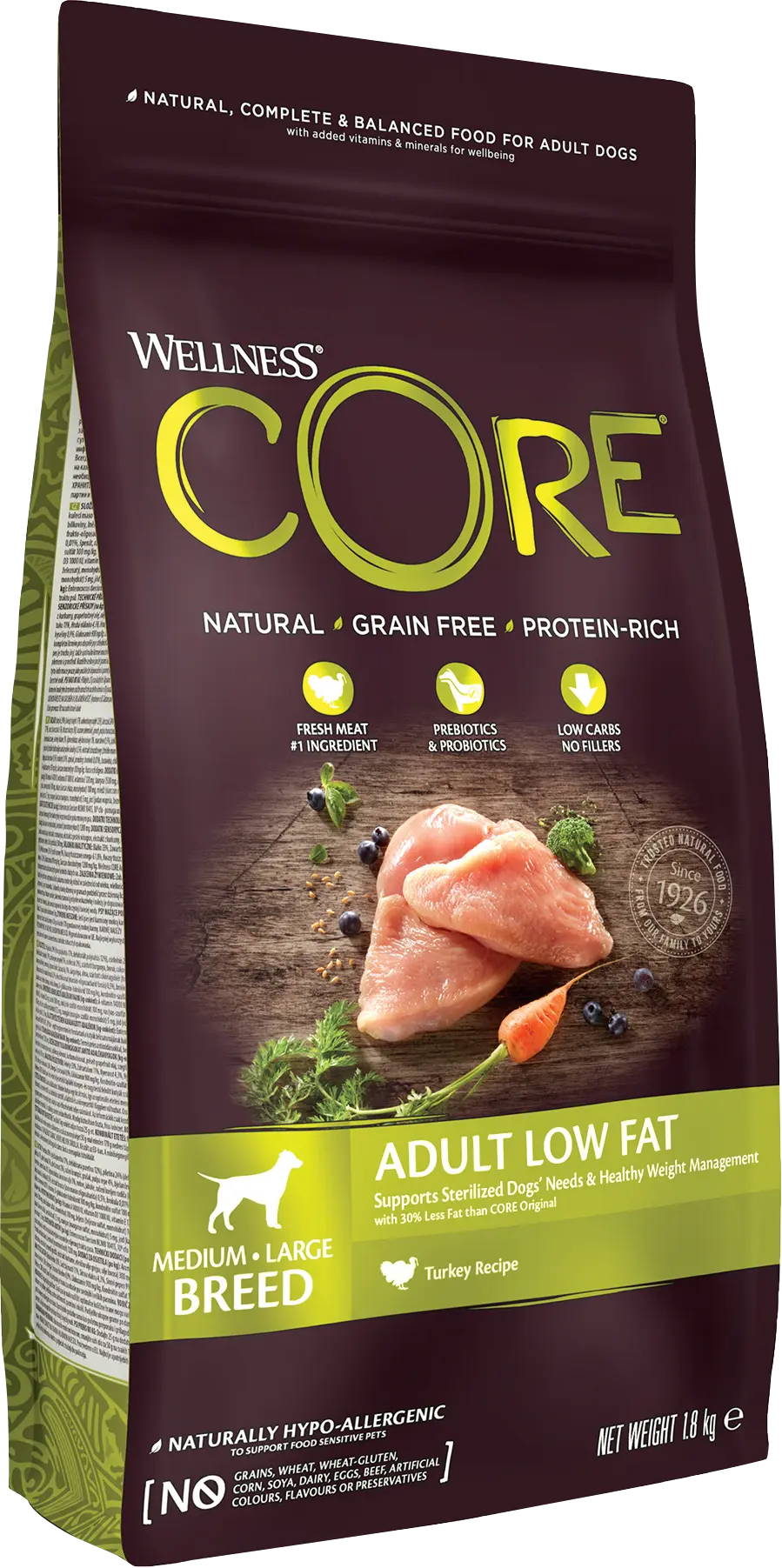 Dog Adult Low Fat Medium & Large Breed Turkey Dry 1,8 kg