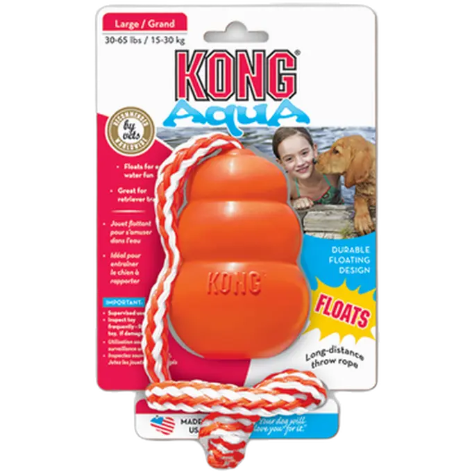 Aqua Cool with Rope Dog Toy Orange Medium