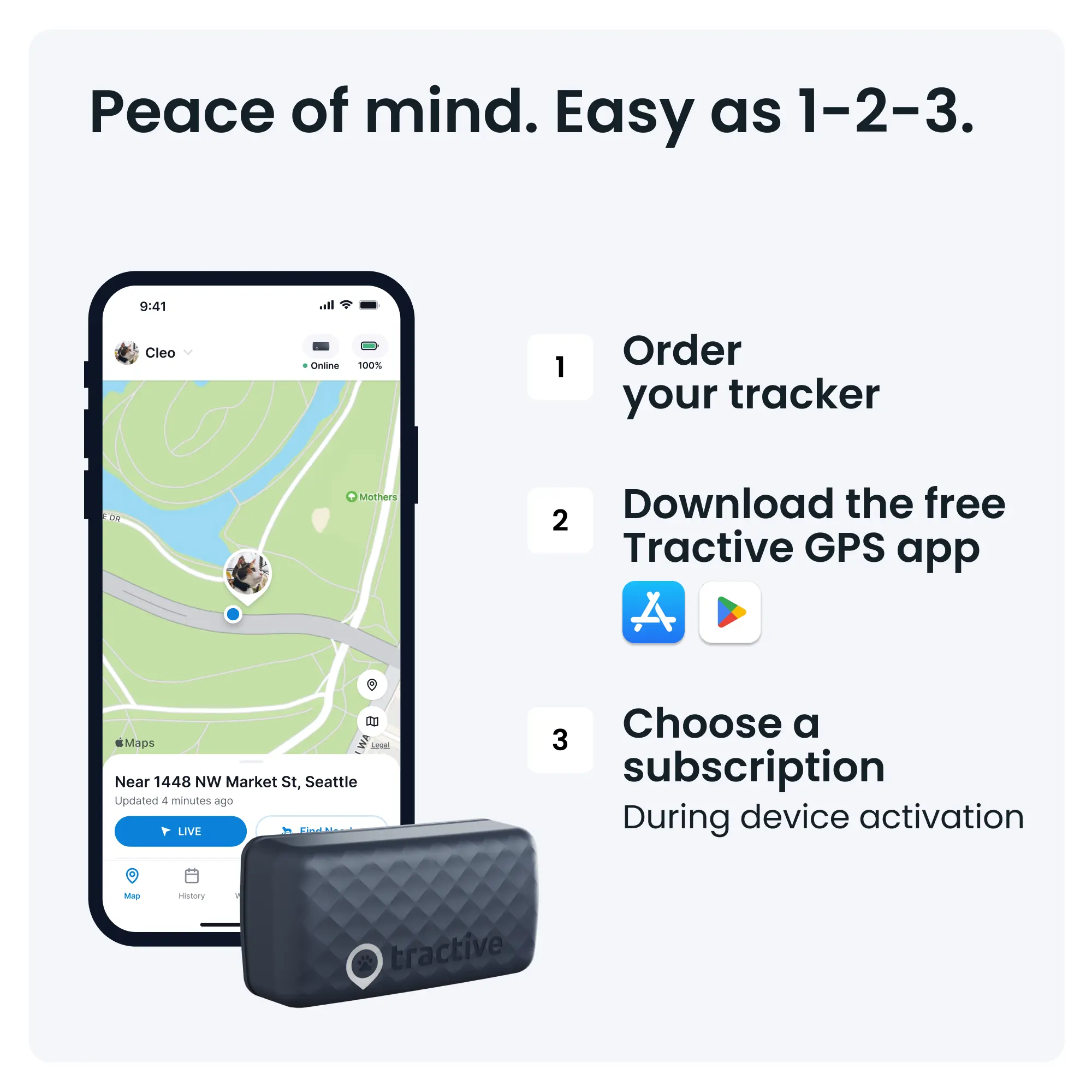 Tractive CAT Mini GPS sininen
