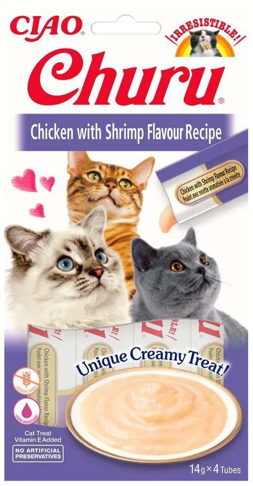 Cat Creamy Chicken with Shrimp flavour, 4-pakkaus