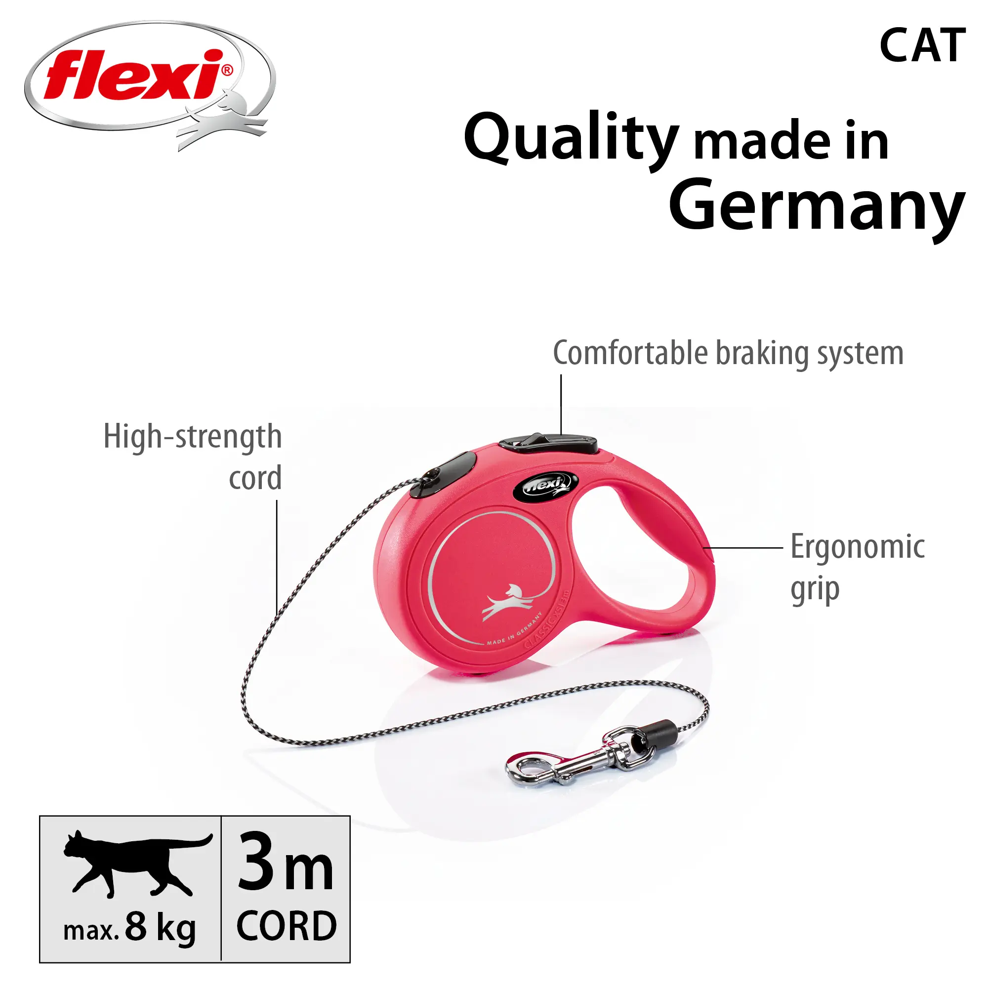 Rullebånd New Classic Cat Cord Red