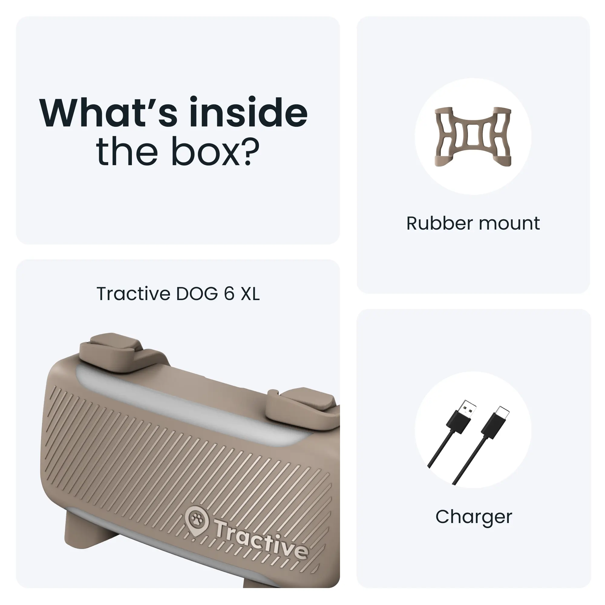 Tractive DOG 6 XL GPS-tracker för hund över 20 kg Brun