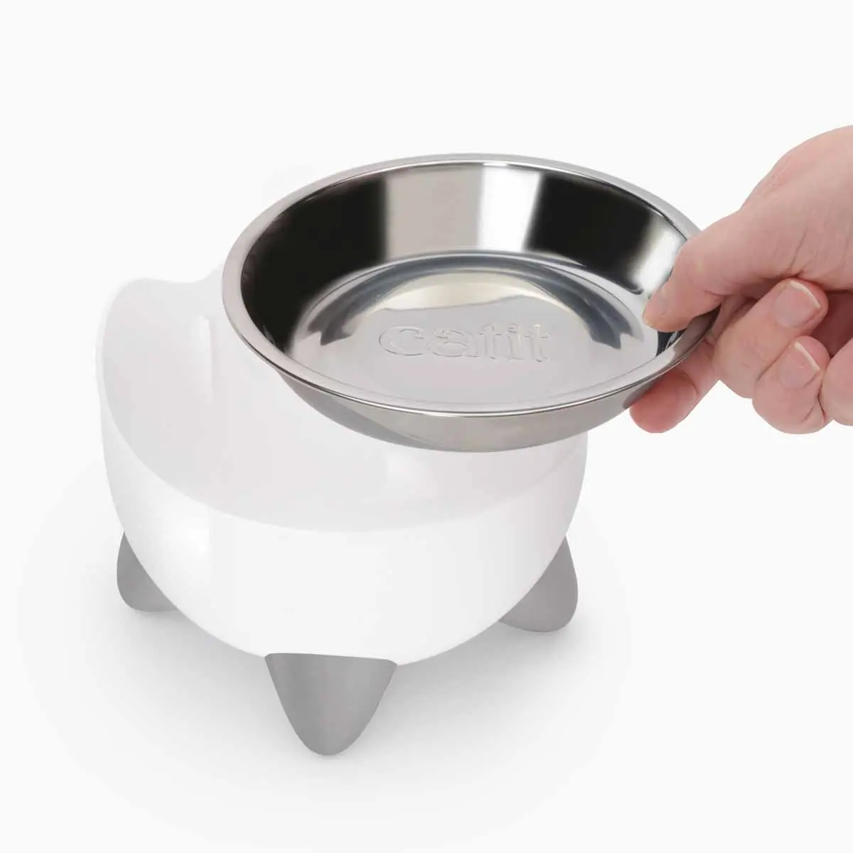 Vesilähde ruokakupilla Pixi White