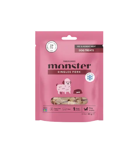 Dog Treats Freeze Dried Pork Pink 45 g