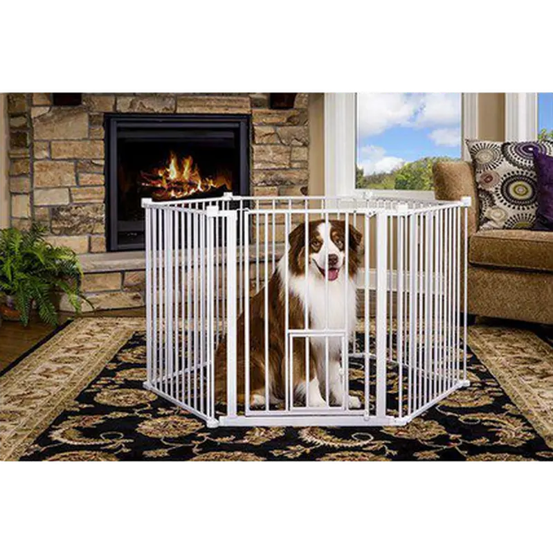 Pet Gate Convertible Pet Yard White 366 x 71 cm