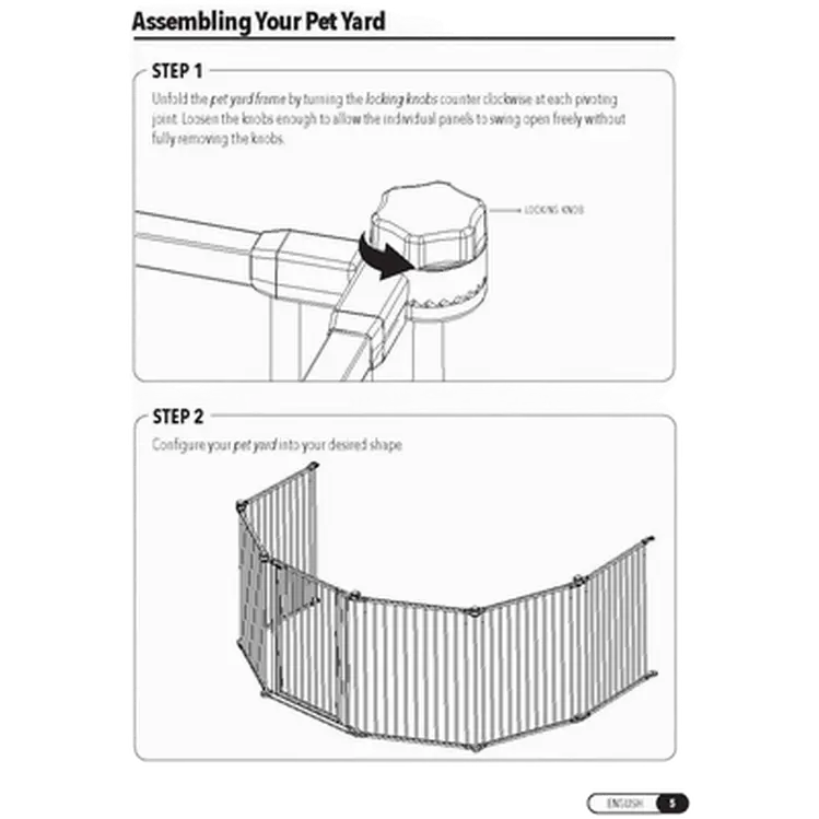 Pet Gate Convertible Pet Yard