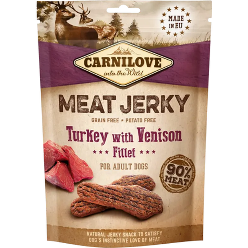 Jerky kalkun med hjortefilet 100 g