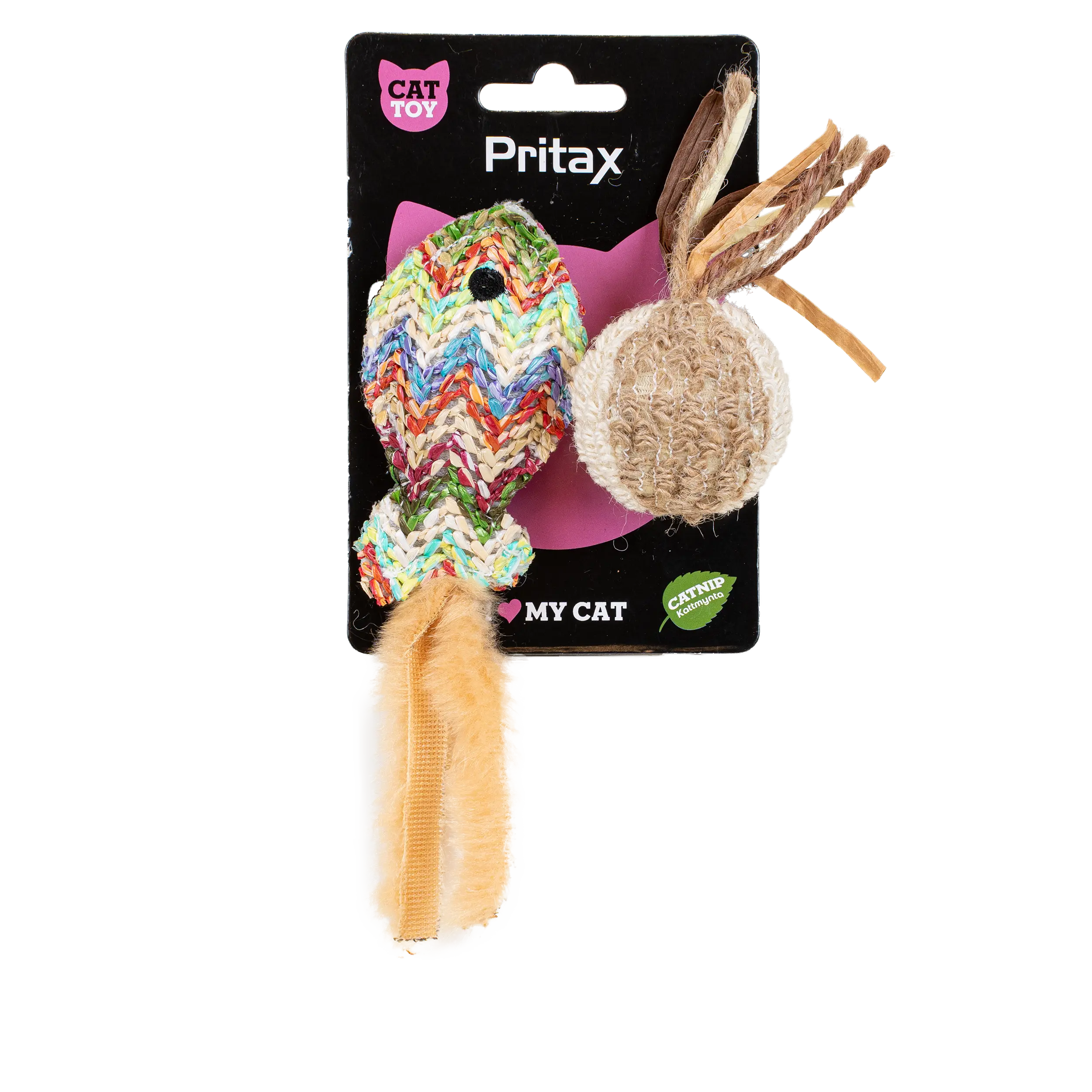 Kissan lelu Natural Squeegee, 16x5x1,5cm, monivärinen
