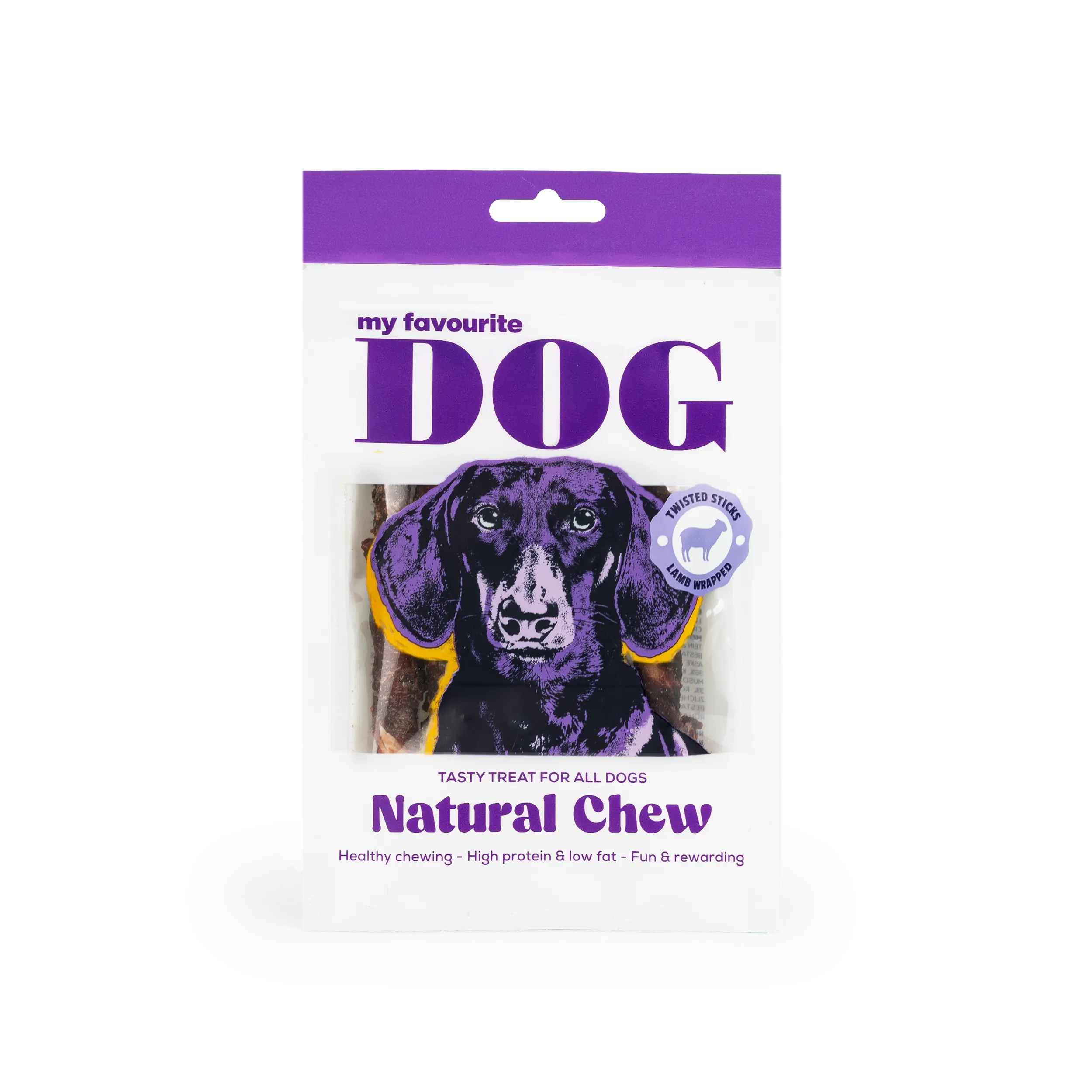 Twisted Rawhide Sticks - Karitsa 12 cm, 72g, 6-pack, 6 kpl