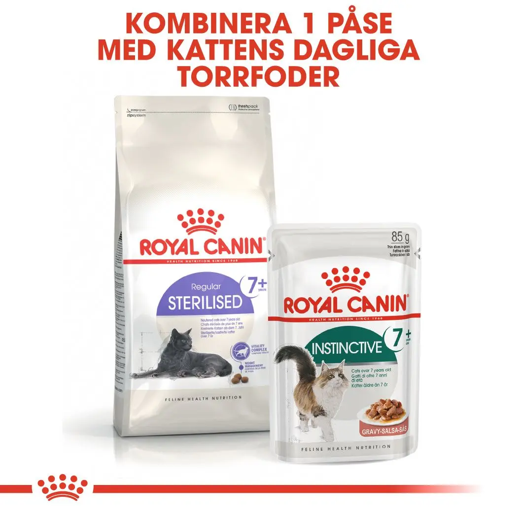Instinctive 7+ ikääntyvän kissan märkäruoka kastikkeessa