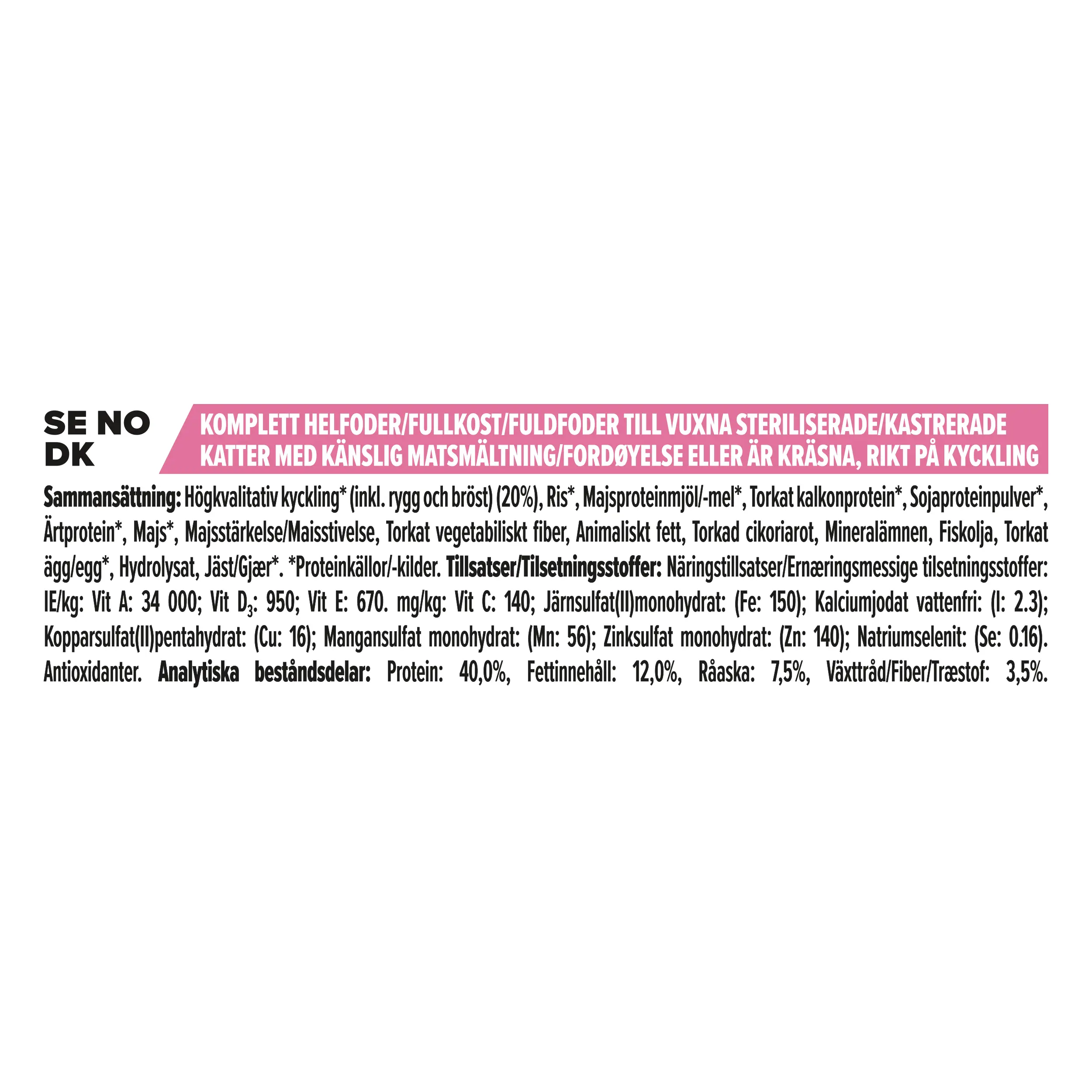 Cat Adult Sterilised Delicate Digestion Kana