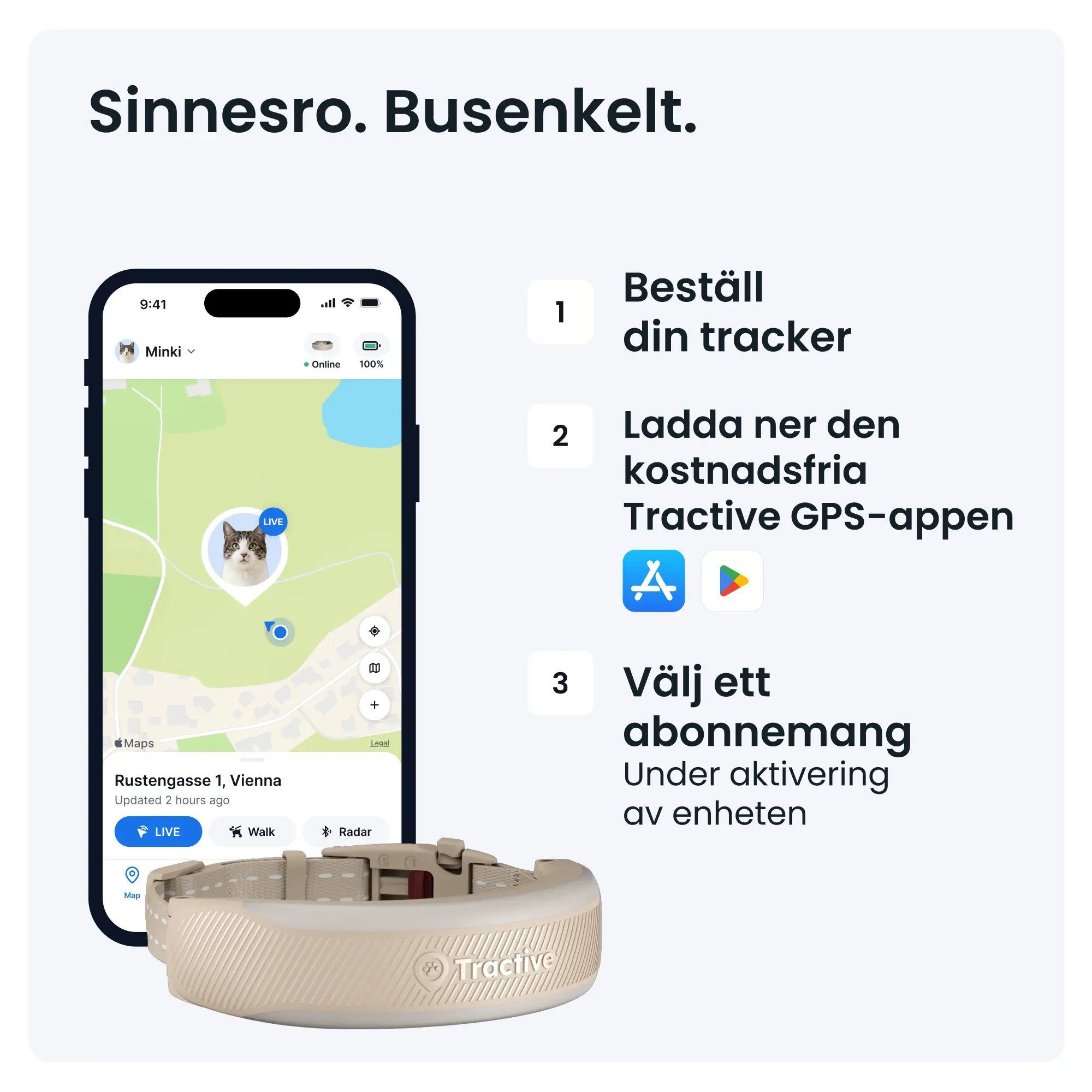 CAT 6 Mini GPS Brun