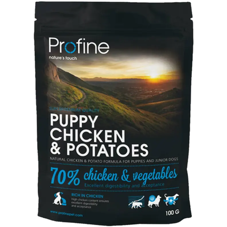 Dog Dry Food Puppy Chicken & Potatoes Black 3 kg