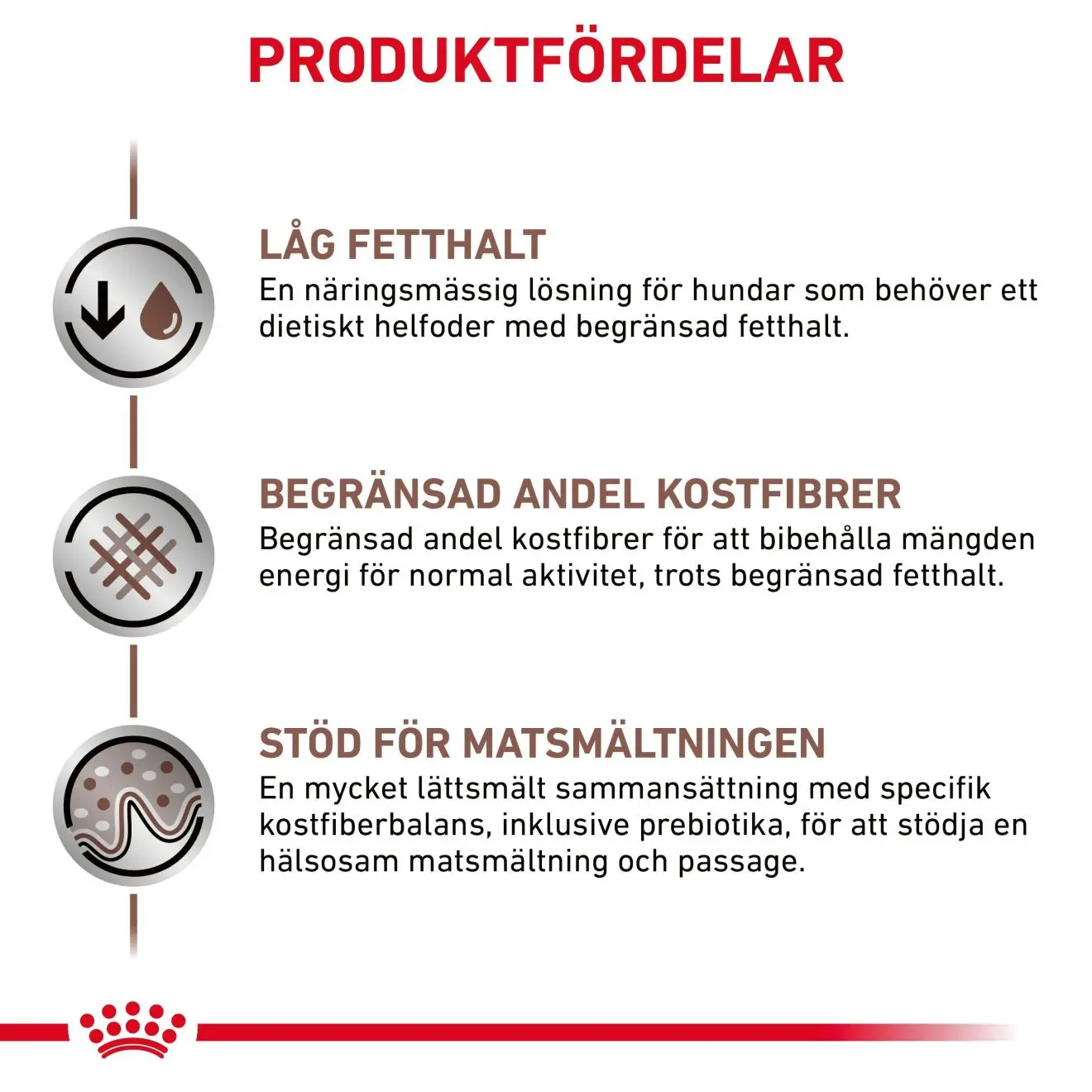 Gastrointestinal Low Fat Torrfoder för hund