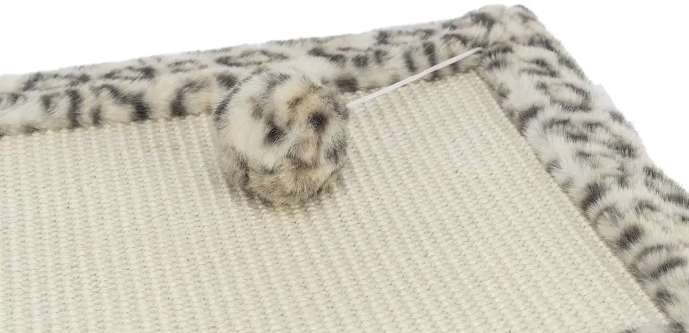 Trixie Kratzmatte Leo Crème – Sisal-Kratzmatte für Katzen, 55 × 35 cm