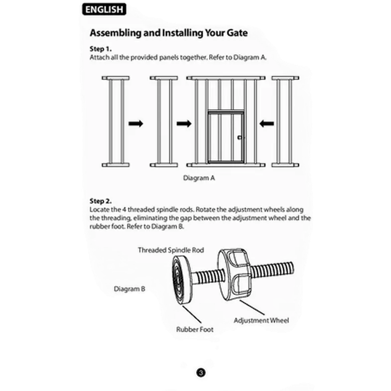 Pet Gate Mini Walk-Through With Small Pet Door