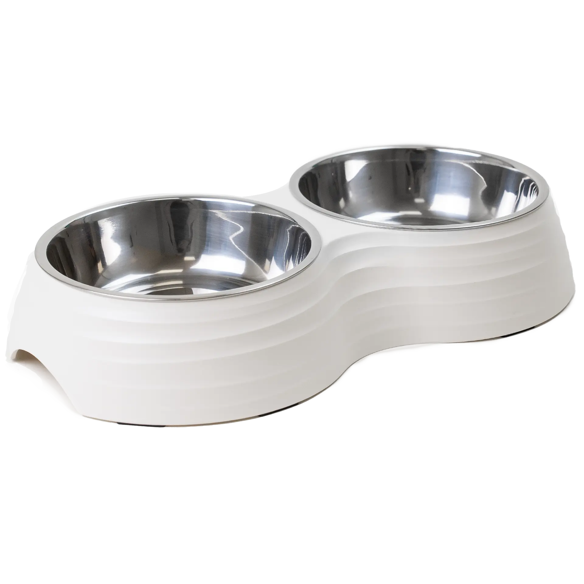 Kaksiosainen Ripple-ruokakulho valkoinen M 350ml 32x17,5x6,5 cm