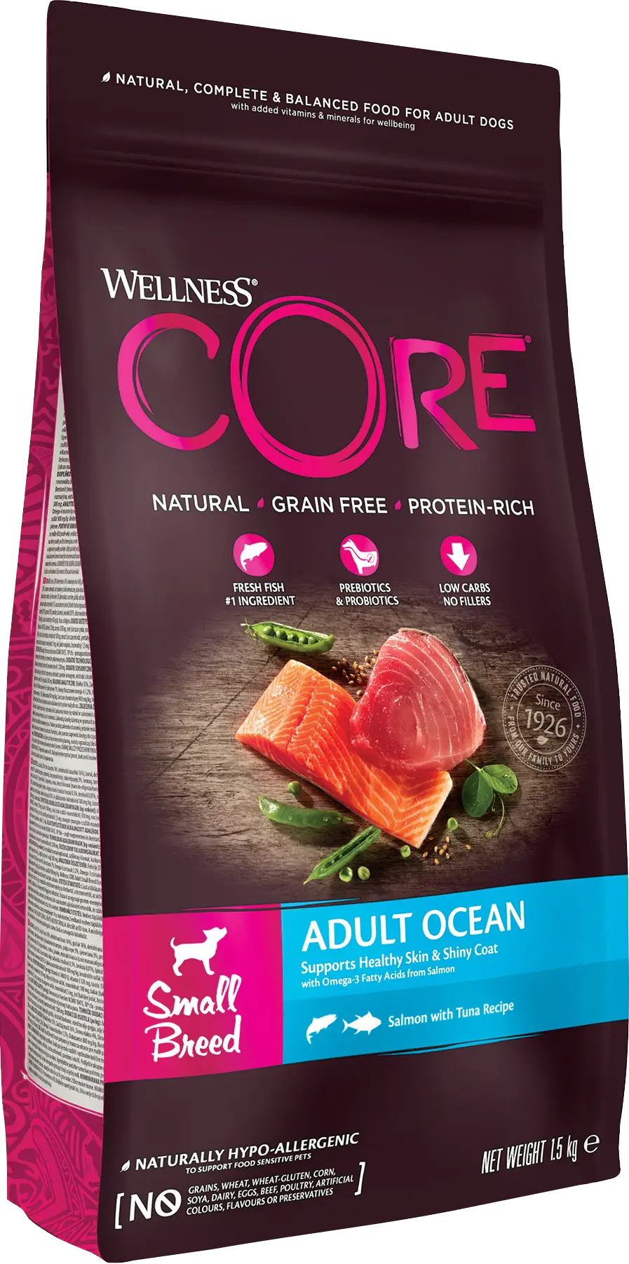 Dog Adult Ocean Small Breed Salmon & Tuna Dry 1,5 kg