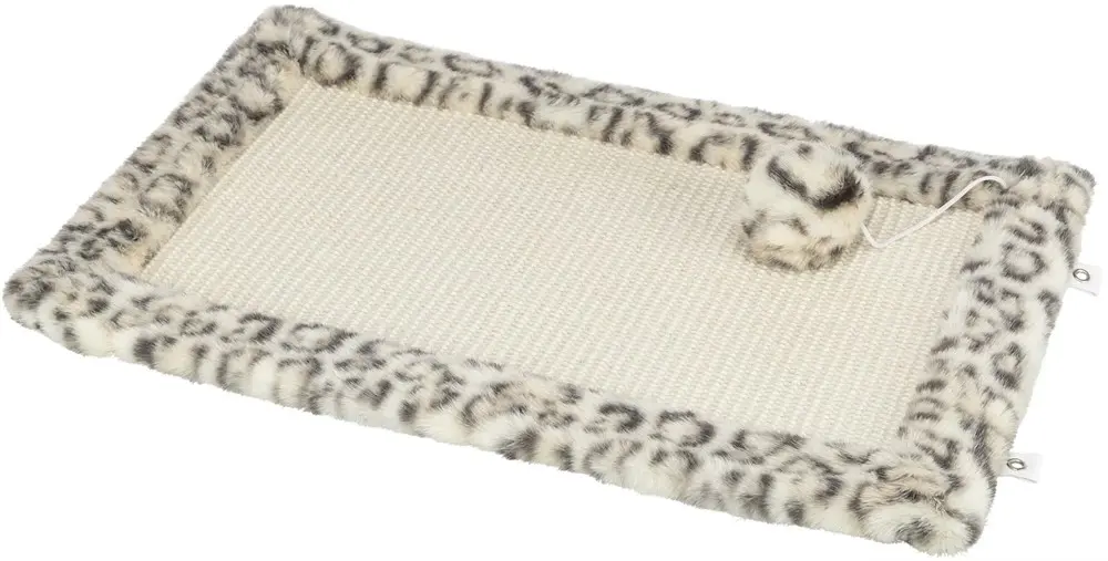 Trixie Kratzmatte Leo Crème – Sisal-Kratzmatte für Katzen, 55 × 35 cm