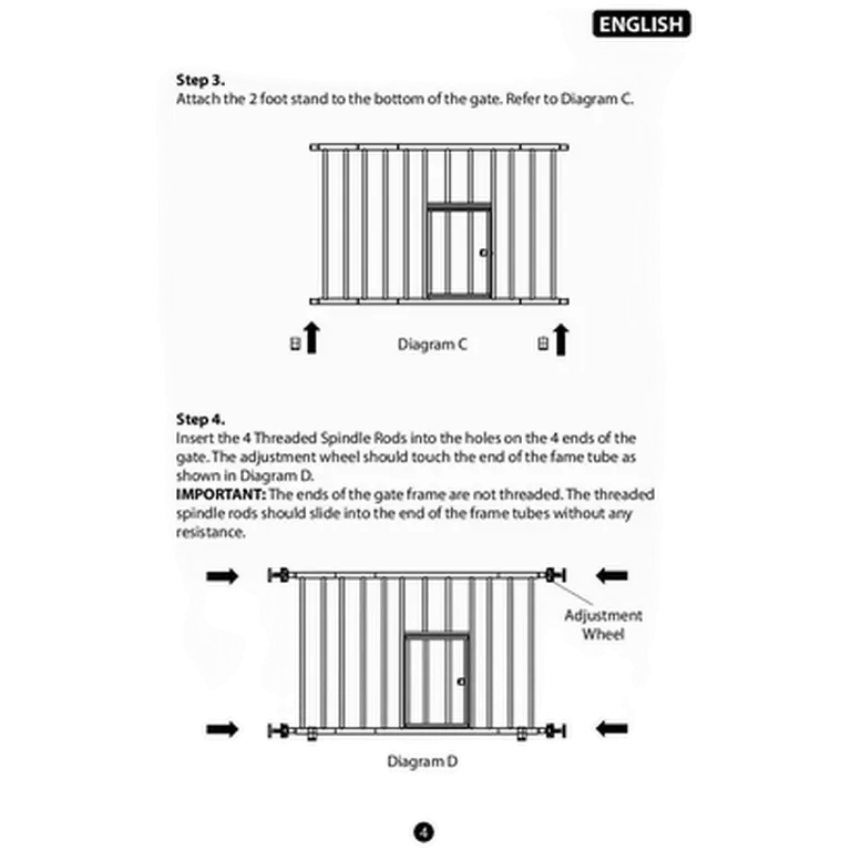 Pet Gate Mini Walk-Through With Small Pet Door