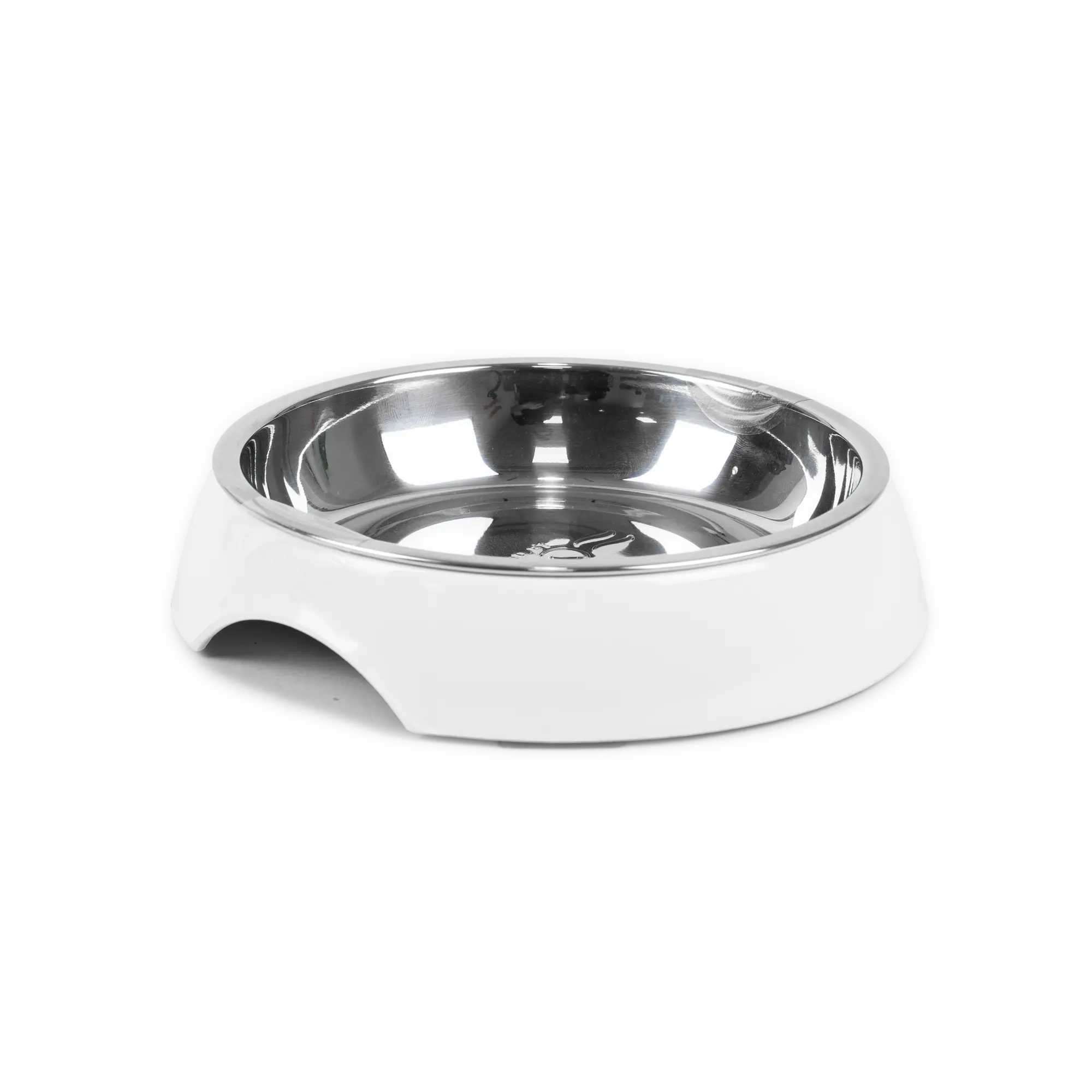 Kattmatskål Solid Vit S/M, 200ml, 14x14x3cm