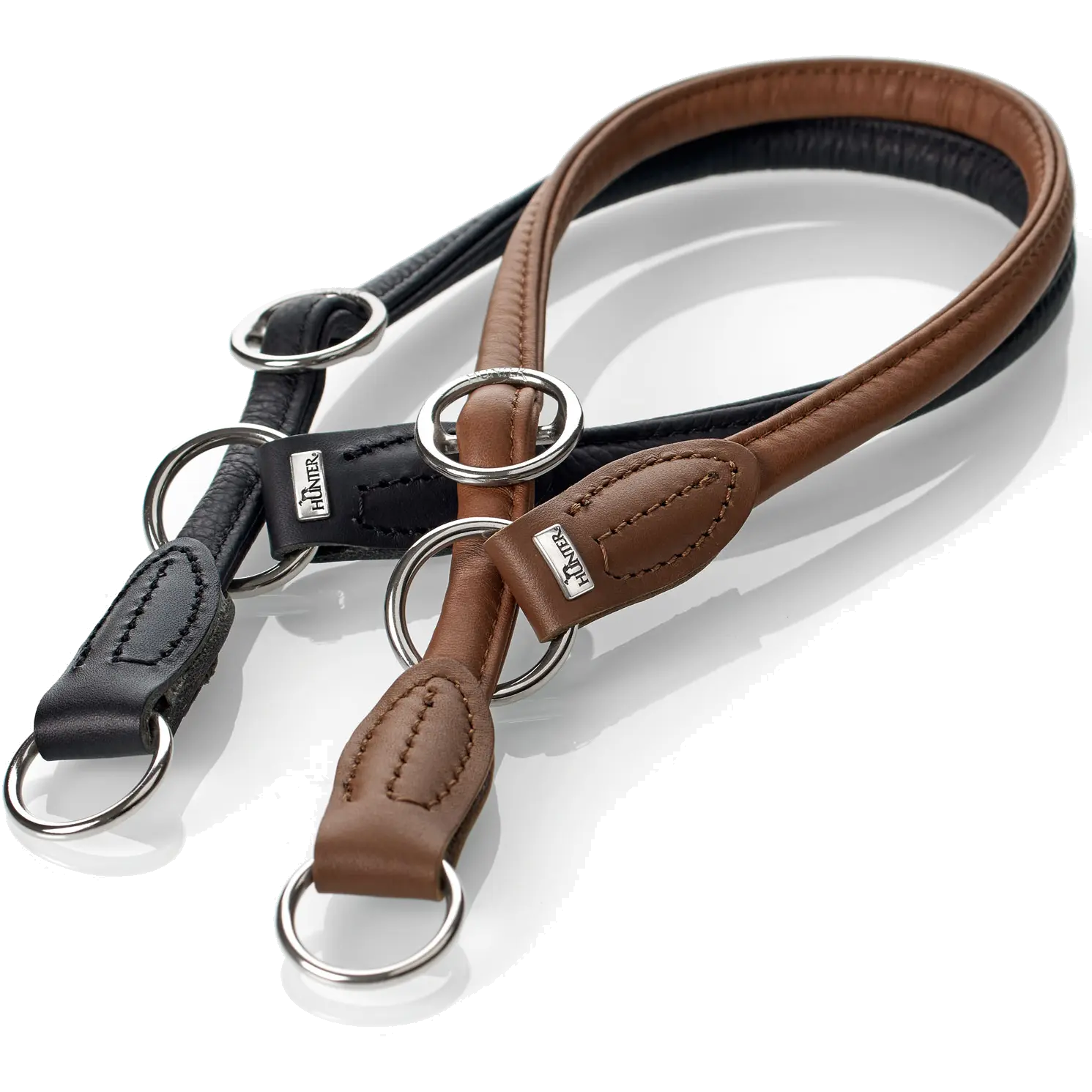 Hundhalsband Ställbart Round & Soft Halvstryp Brun