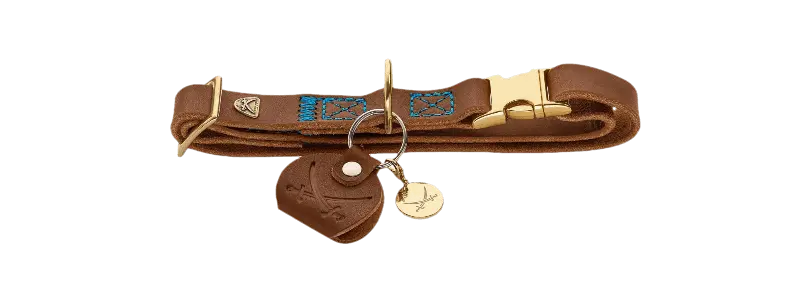 Hundhalsband Sansibar Cognac