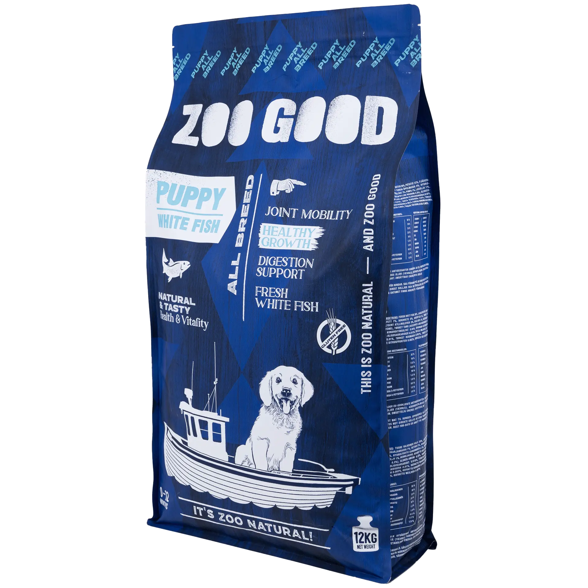 White Fish Skin & Hair Puppy All Breed - kuivaruoka pennuille