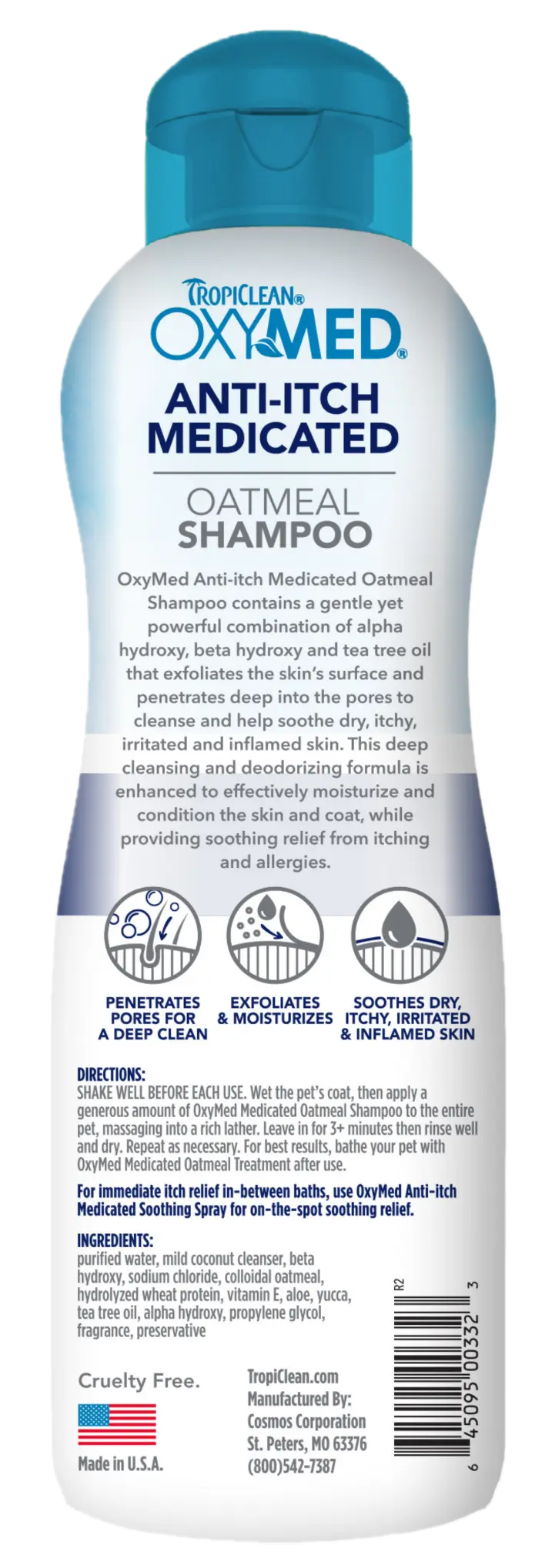 OxyMed Lääkkeellinen kutinaa ehkäisevä shampoo lemmikkieläimille
