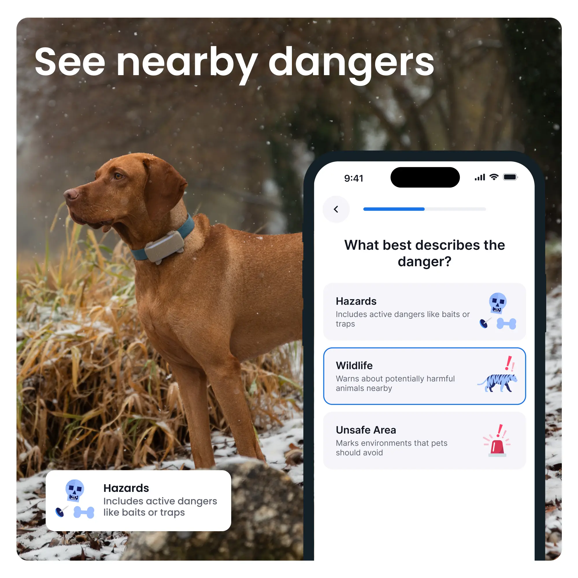 Tractive DOG 6 XL GPS-tracker för hund över 20 kg Brun