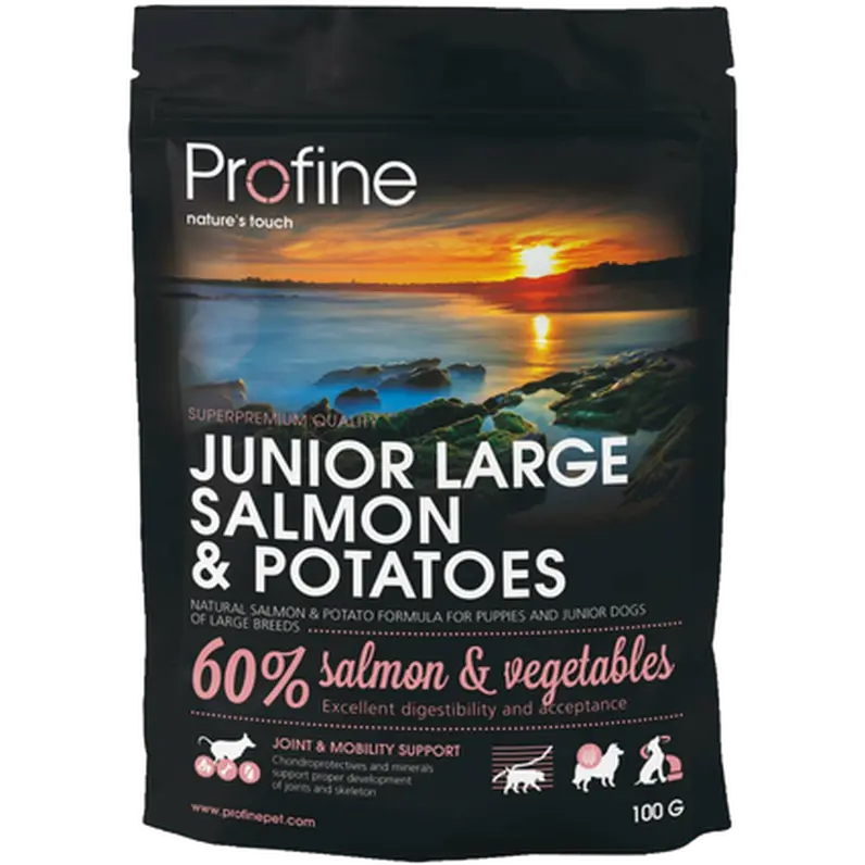 Dog Dry Food Junior Large Salmon & Potatoes Black 3 kg