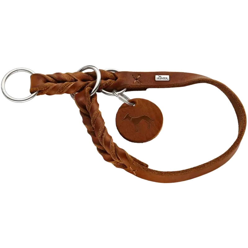 Hundhalsband Ställbart Solid Education Cognac L - Halsmått 50-55cm