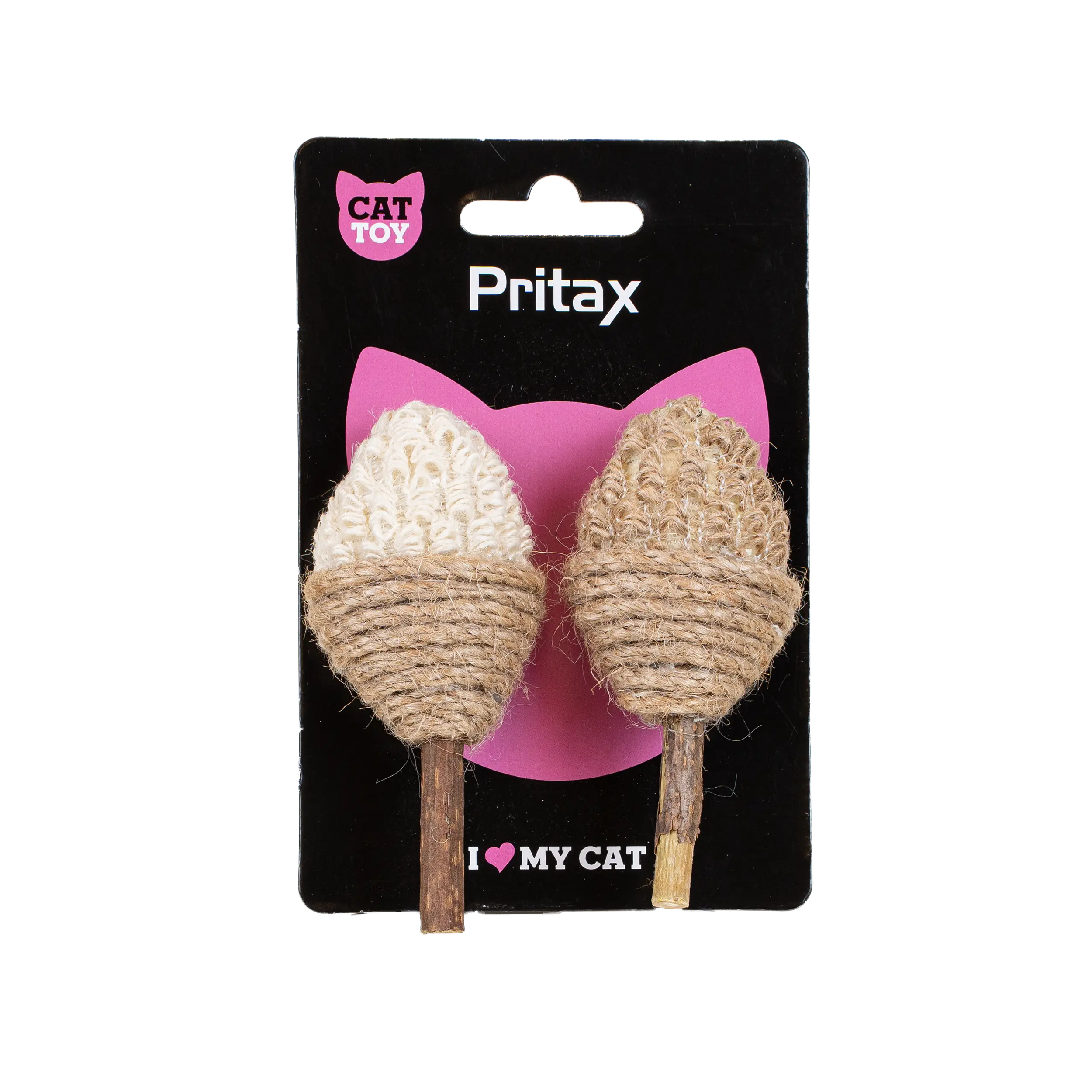 Kissan lelu Natural Beppe, 5x10x5cm, ruskea