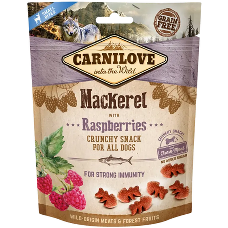 Dog Crunchy Snack Mackerel & Raspberries 200 g