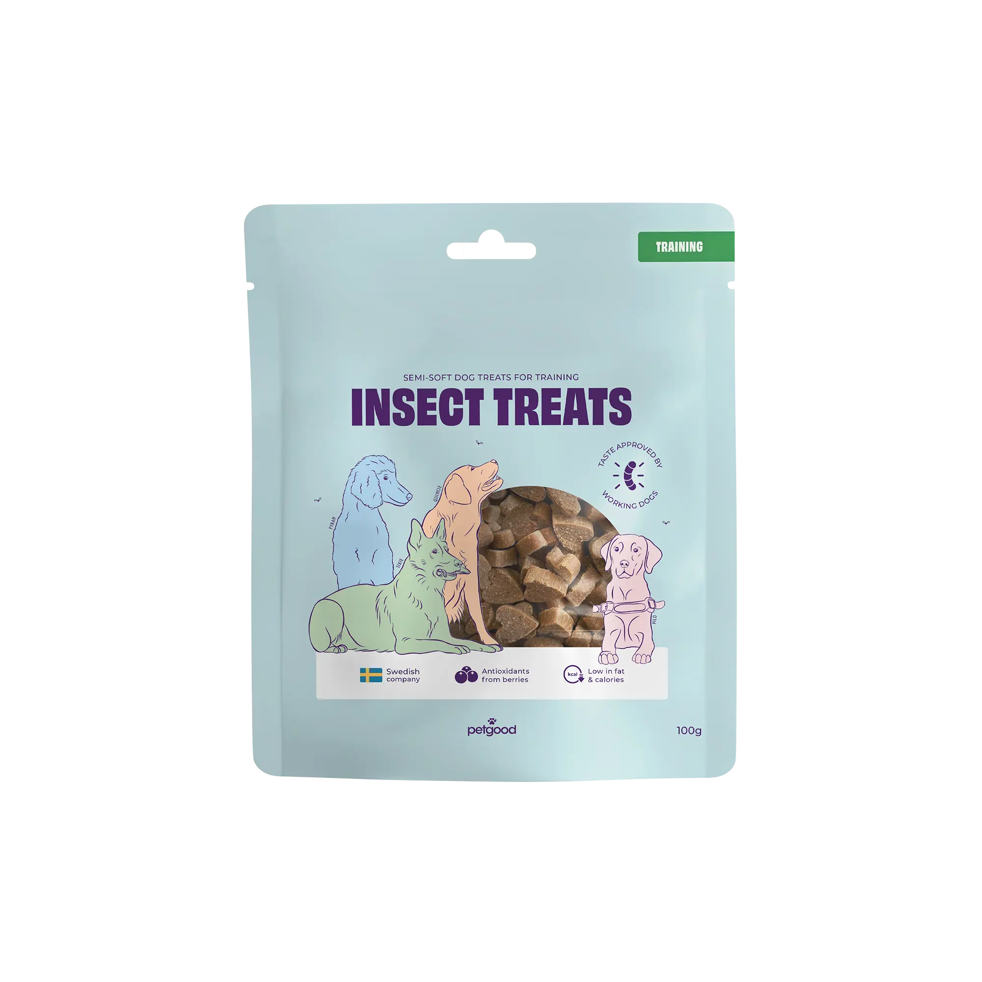 Hyönteisproteiinia sisältävä koiran herkku 100g
