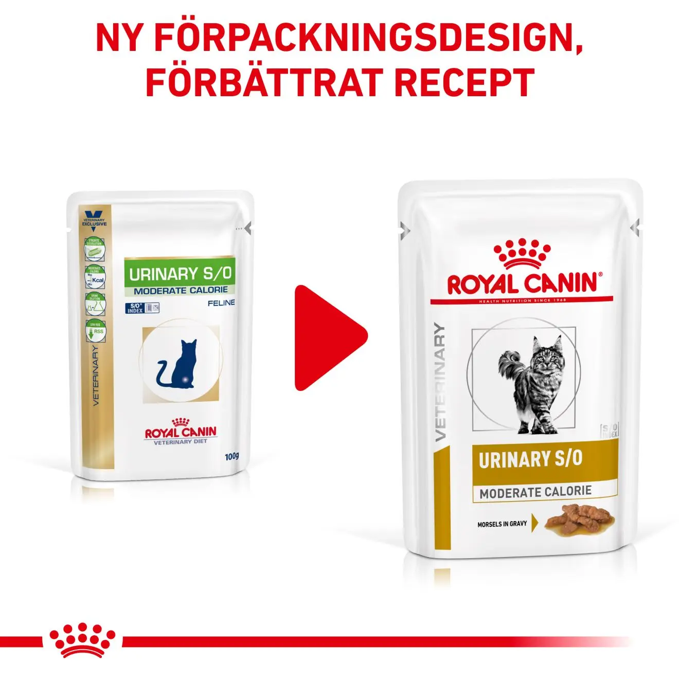 Urinary S/O Moderate Calorie Morcels in Gravy Pouch kissan märkäruoka