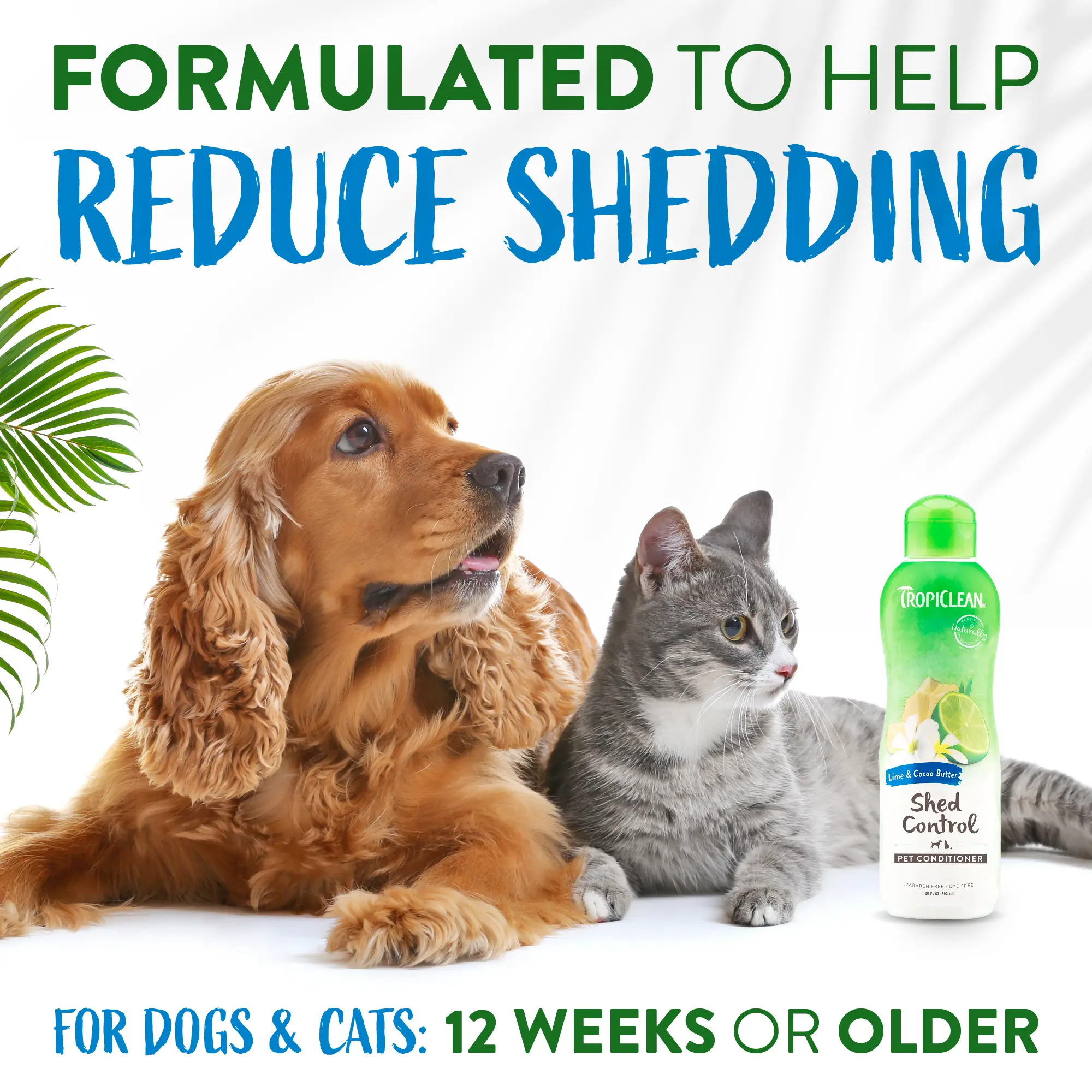 Lime & Cocoa Butter Shed Control Conditioner for kjæledyr