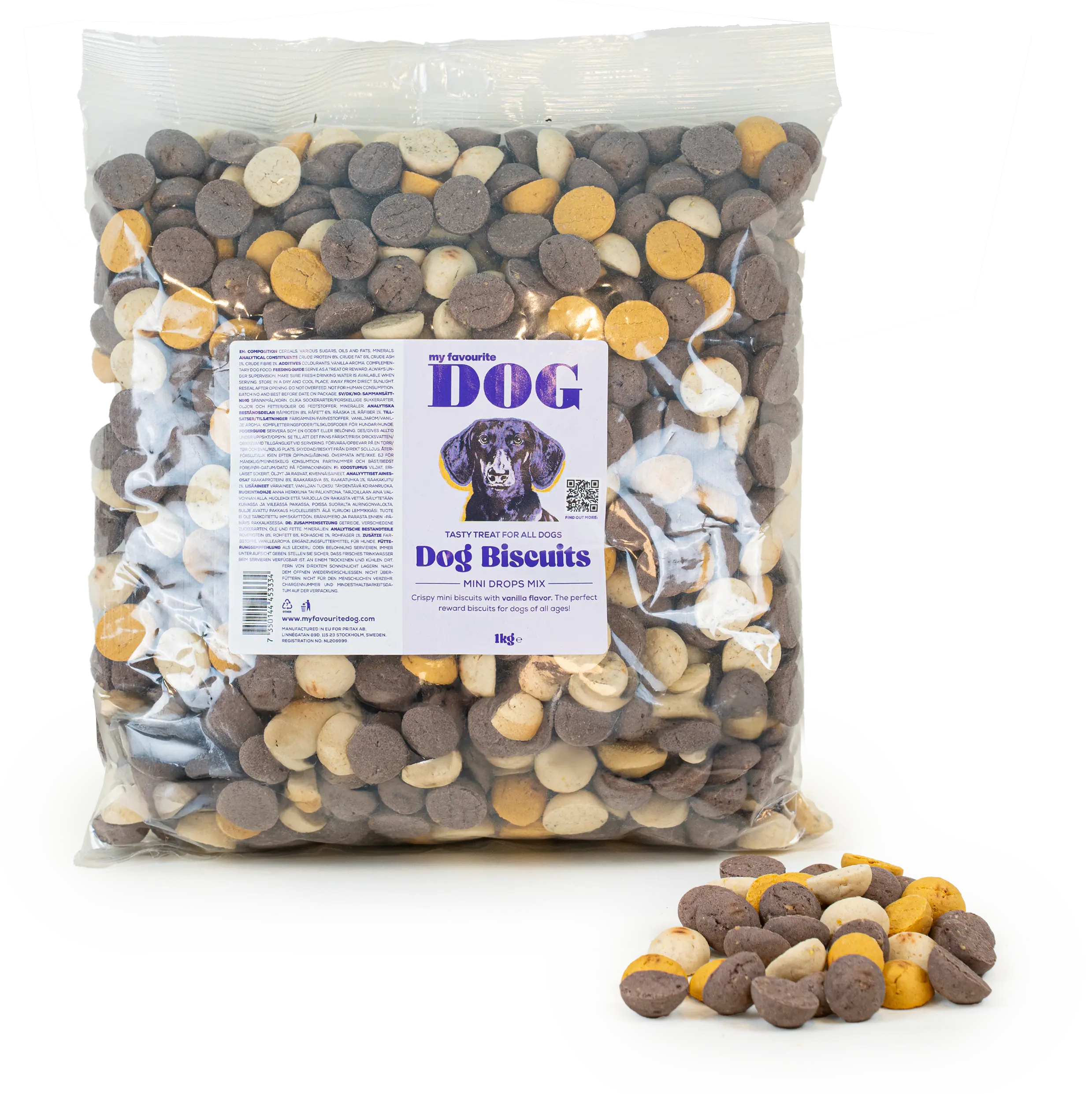 Koiran keksit Mini Drops 1 kg