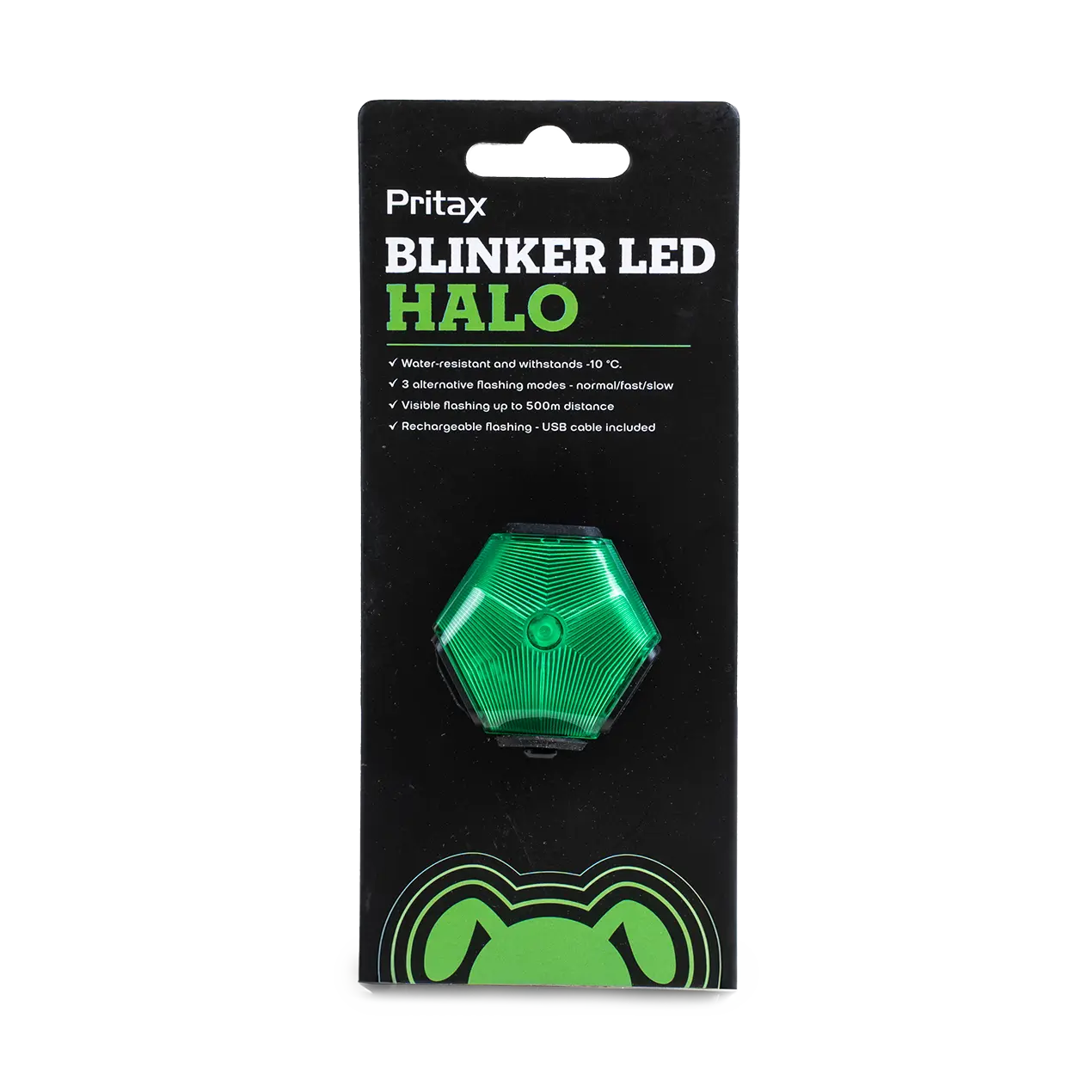 Vilkkuva LED Halo, 5cm, vihreä